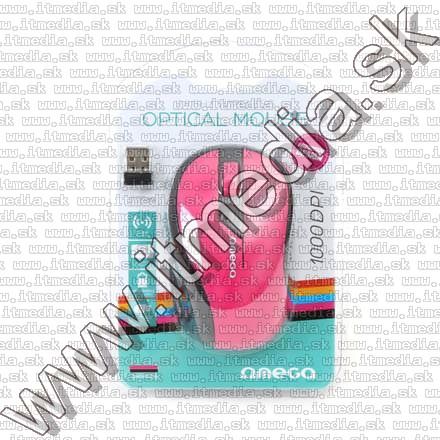 Image of Omega Optical Mouse WIRELESS (OM 415) 1000dpi Pink-Black (IT10886)